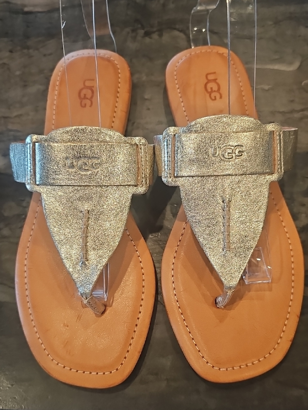 Ugg Thong Gold Metallic Sandals